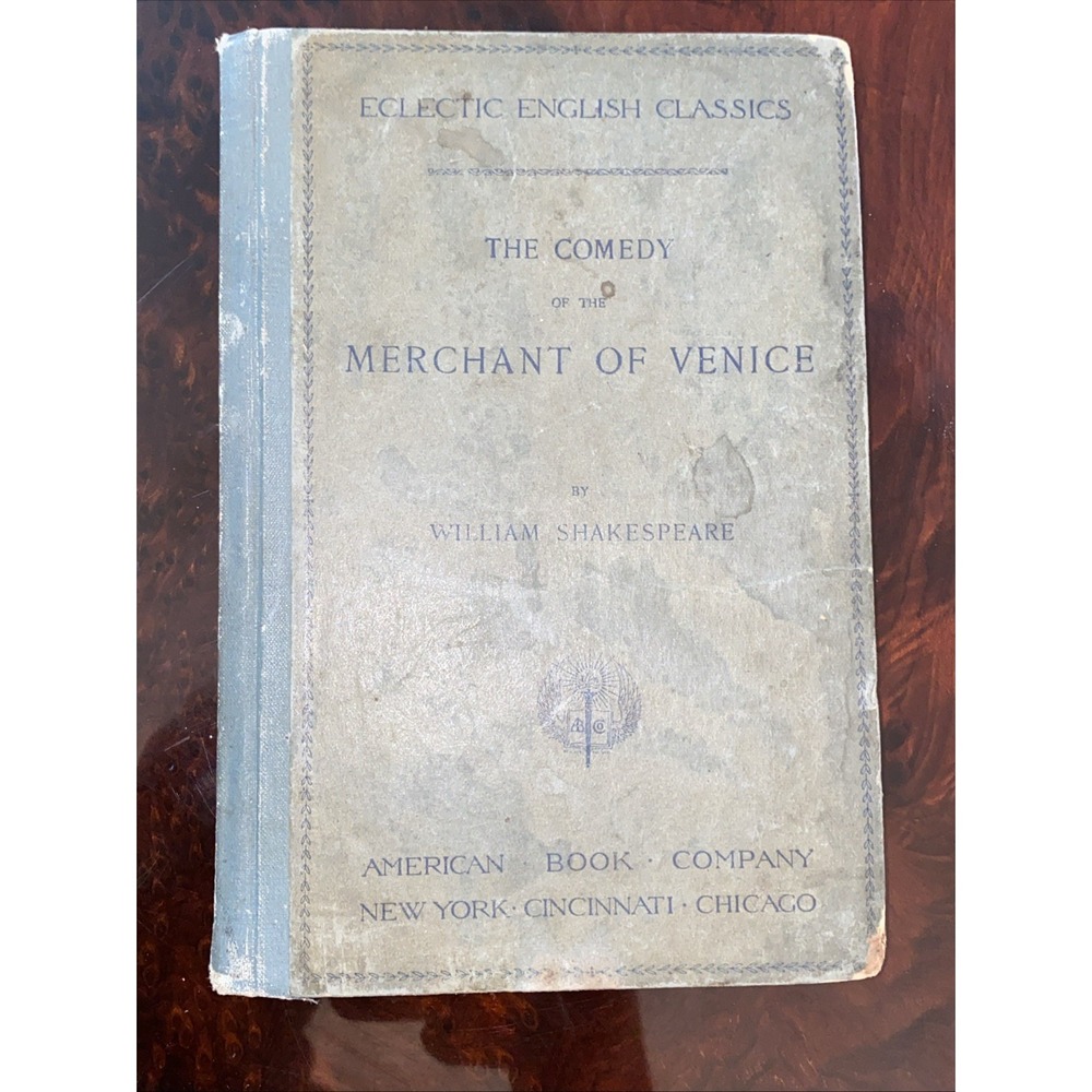 Antique The Comedy of the Merchant of Venice-William Shakespeare-1893 HC Book‎